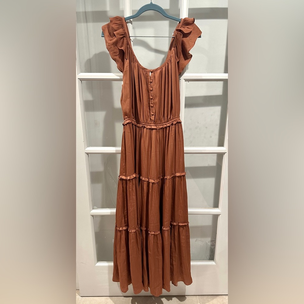 ✨CURRENT AIR✨ FLUTTER SLEEVE TIERED DRESS